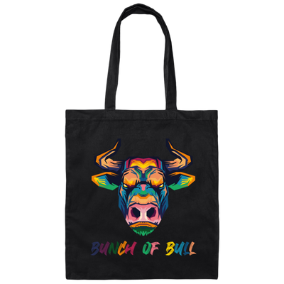 Colorful Bull Retro Bunch Of Bull Canvas Tote Bag