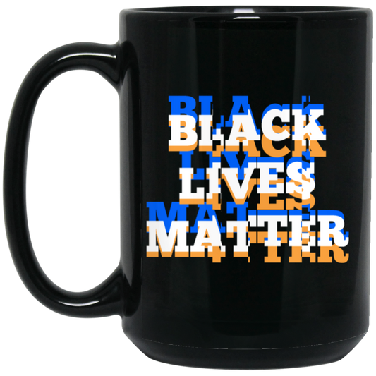 Black Lives Matter Glitch Effect, Black Lives Matter, Black History Black Mug