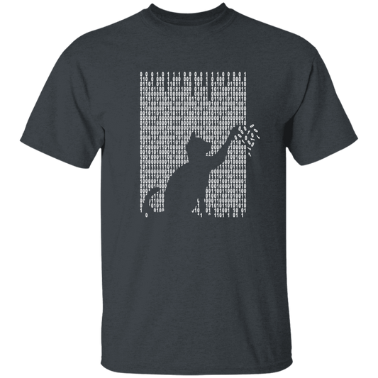 Cat Is Playing With The Binarycode, Kawaii Cat, Love Cat, Love Binarycode Unisex T-Shirt