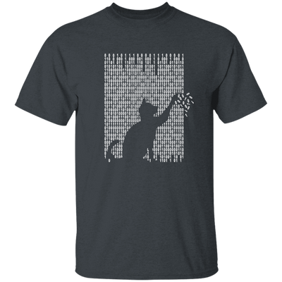 Cat Is Playing With The Binarycode, Kawaii Cat, Love Cat, Love Binarycode Unisex T-Shirt