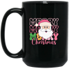 Merry Christmas, Santa Head, Funny Santa, Funny Xmas Black Mug