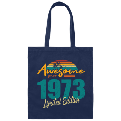 Birthday Gift Retro Style Since 1973, Awesome Gift For 1973 Canvas Tote Bag