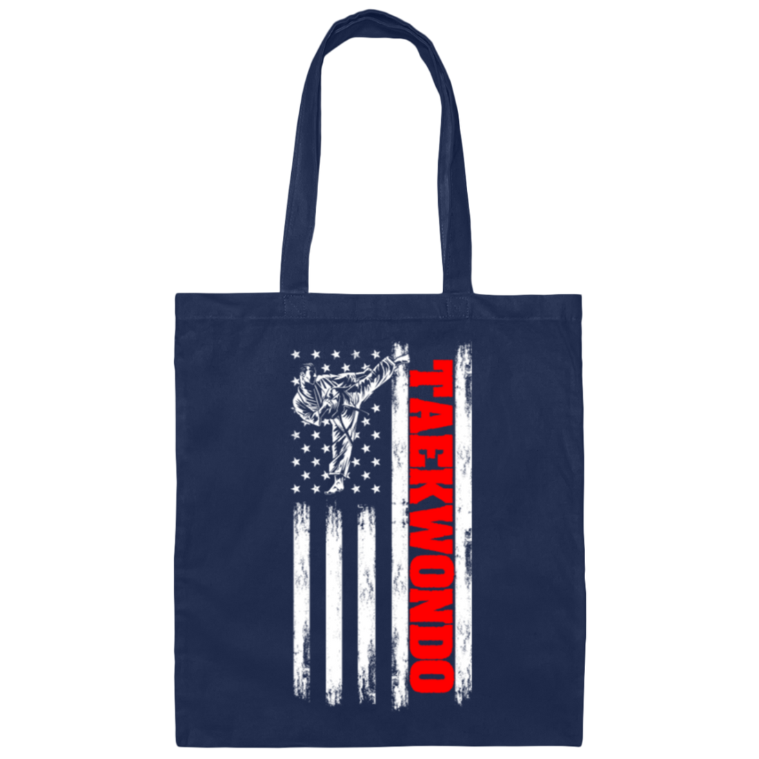 American Taekwondo, American Flag, Love Taekwondo In American, Best Sport In US Canvas Tote Bag