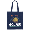 Retro Golfing, Vintage I am a Golfer Canvas Tote Bag