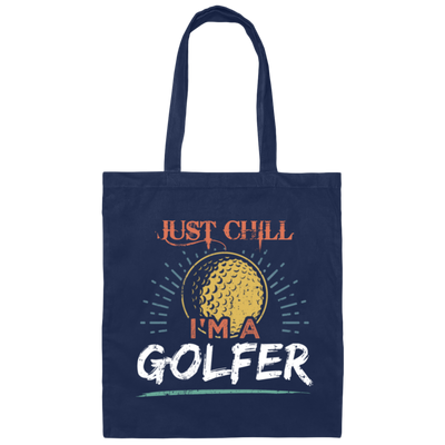 Retro Golfing, Vintage I am a Golfer Canvas Tote Bag