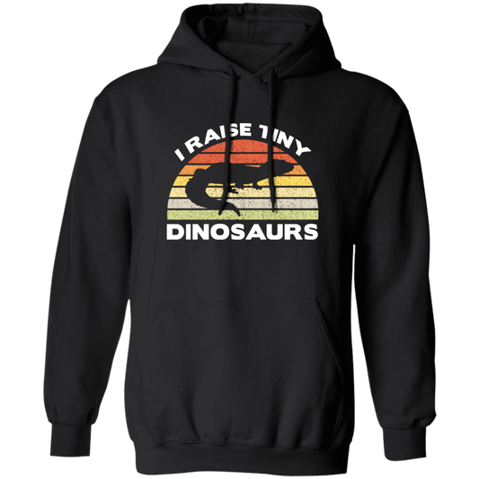 Funny Leopard, Gecko Pet, Lizard Retro, Giant Lizard, I Raise Tiny Dinosaurs Pullover Hoodie