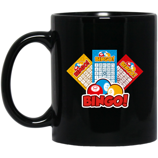 My Lucky Ticket, Lucky Prize, Holler For Bingo, Love Bingo Black Mug