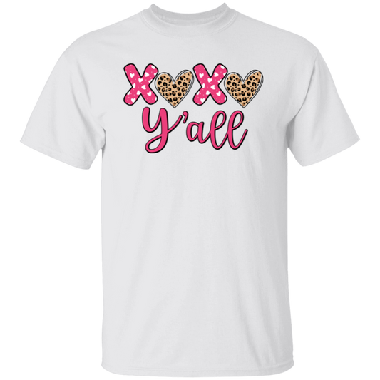 Xoxo Valentine, Love Y'All, Leopard Valentine, Valentine Gift, Valentine's Day, Trendy Valentine Unisex T-Shirt