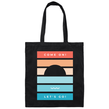 Let's Just Go Camping, Funny Camping, Retro Quarantine Camp, Gift For Him Her Canvas Tote Bag