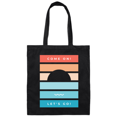 Let's Just Go Camping, Funny Camping, Retro Quarantine Camp, Gift For Him Her Canvas Tote Bag