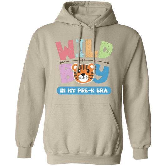 Wild Boy In My Pre-K Era, Pre-K Baby, Retro Wild Boy Pullover Hoodie