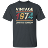 Vintage Birthday, 1974 Birthday, Retro 1974, Retro Birthday Unisex T-Shirt