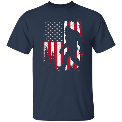 Bigfoot 4th Of July, American Love, USA Flag, Patriotic Gift Unisex T-Shirt