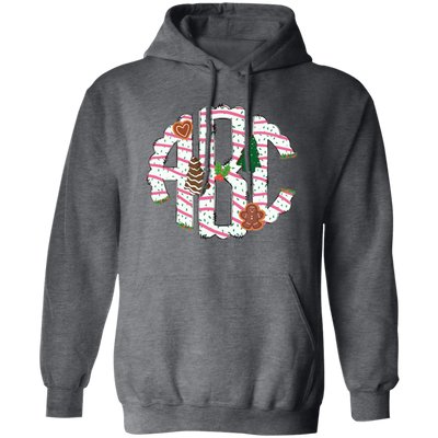 ABC Gingerbread, Alphabet Gingerbread, Xmas Tree Gingerbread, Merry Christmas, Trendy Christmas Pullover Hoodie