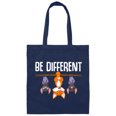 Saying Be Different, Cute Forest Animal, Hanging Fox Bat Gift Canvas Tote Bag