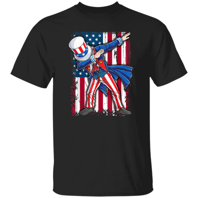 Dabbing Uncle, 4th Of July Gift, Great July 4th, American Flag, US Dabbing Unisex T-Shirt