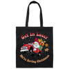 Get In Loser, We're Saving Christmas, Santa Drive Red Car, Merry Christmas, Trendy Chrismas Canvas Tote Bag