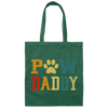 Vintage Grand Paw Dog Lover Grandpaw Grandpa Canvas Tote Bag