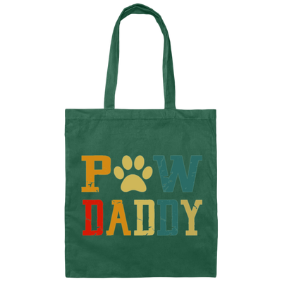 Vintage Grand Paw Dog Lover Grandpaw Grandpa Canvas Tote Bag