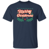 Merry Christmas, Xmas Pattern, 3D Text Christmas, Merry Christmas, Trendy Christmas Unisex T-Shirt