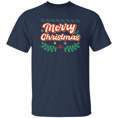 Merry Christmas, Xmas Pattern, 3D Text Christmas, Merry Christmas, Trendy Christmas Unisex T-Shirt