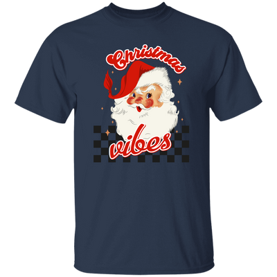 Christmas Vibes, Groovy Xmas, Cute Santa, Santa Face, Merry Christmas, Trendy Christmas Unisex T-Shirt