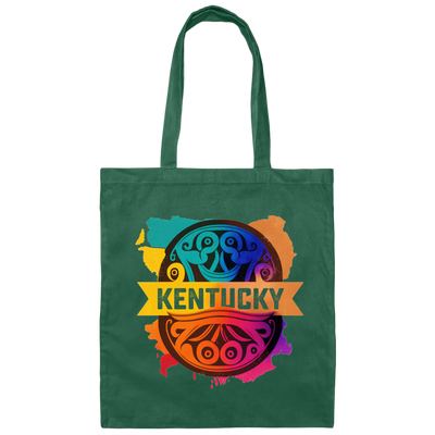 Love Kentucky, Best Of Colorful Gift, Mixed Pattern, Kentuky Lover Canvas Tote Bag