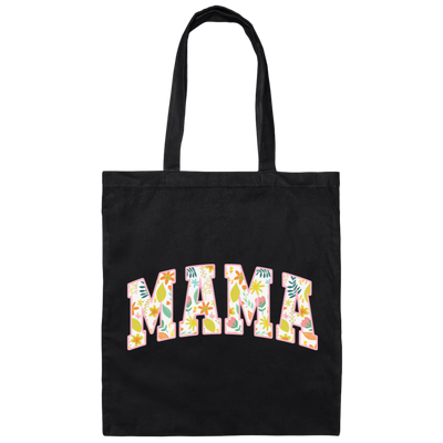 Mama Gift, Floral Mama, Mama Varsity, Mama Design, Mother's Day-pink Canvas Tote Bag