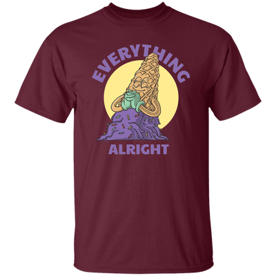 Everything Is Alright, Cartoon Smiling Spilled Ice Cream Unisex T-Shirt