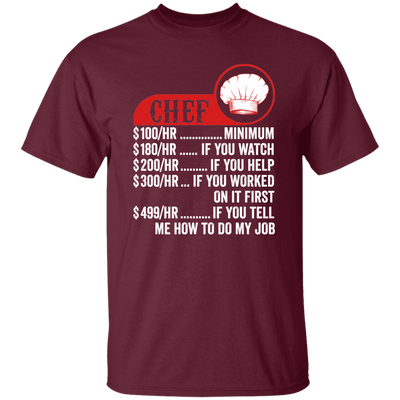 Chef Hourly Rate, Funny Chef, Best Of Chef Unisex T-Shirt