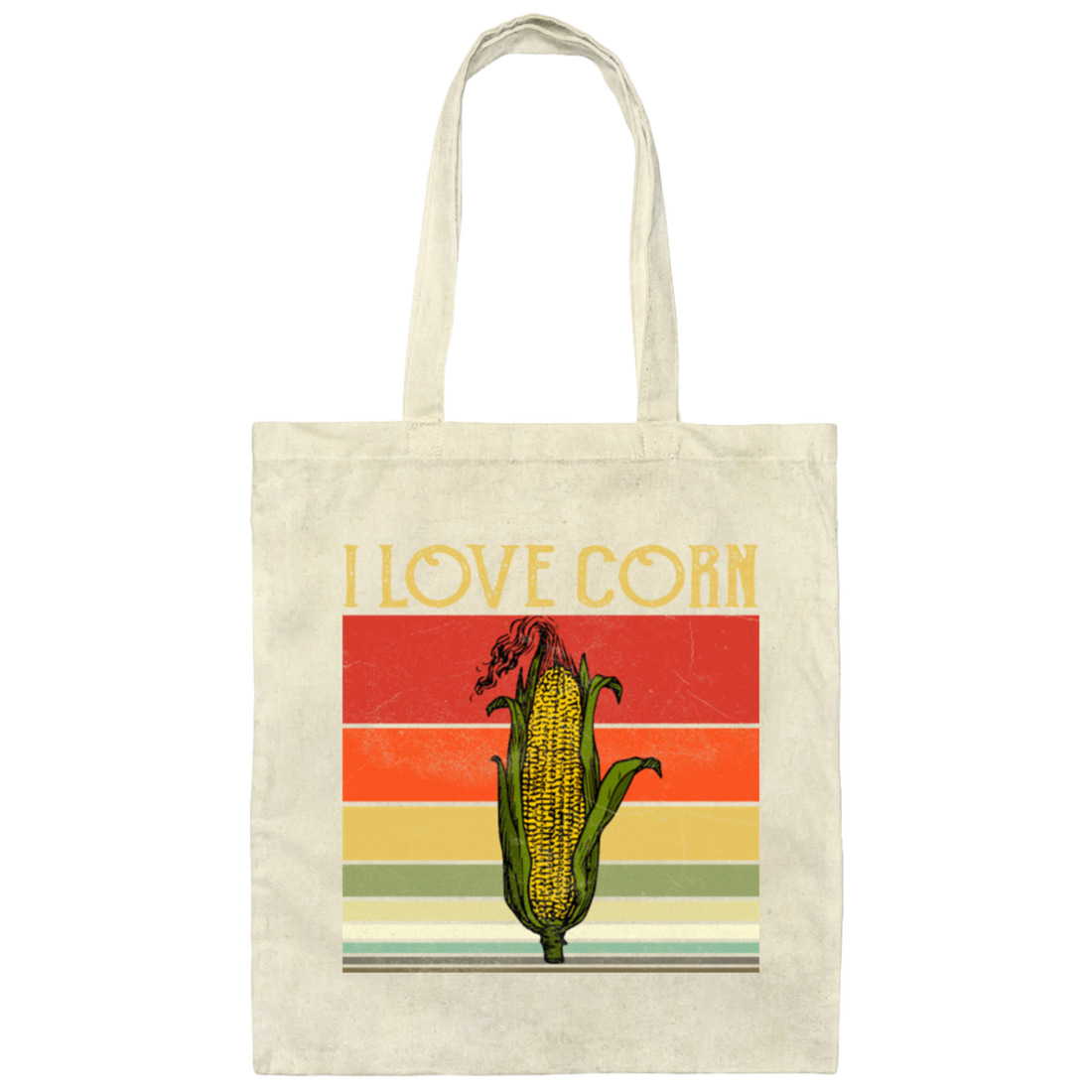 I Love Corn Retro Corn My Corn Here Canvas Tote Bag