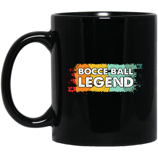 Bocce Ball Legend, Legendary Bocce, Boccie Ball, Bocci Ball 1 Black Mug