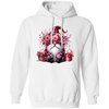 Pink Gnome, Cute Christmas, Cute Gnome, Pink Plaid Christmas Pullover Hoodie