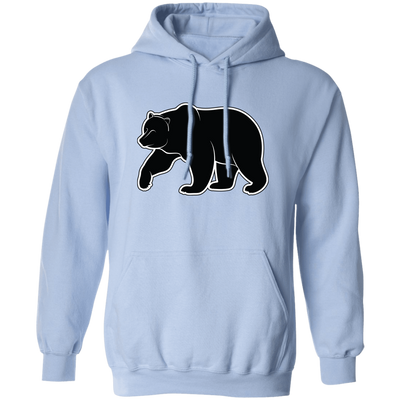 Bear Silhouette, Friendly Bear, Animal Silhouette Pullover Hoodie