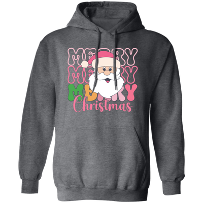 Merry Christmas, Santa Head, Funny Santa, Funny Xmas Christmas Pullover Hoodie