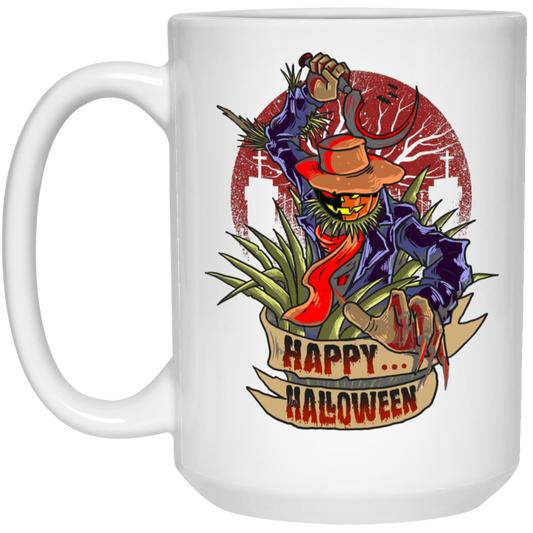 Happy Halloween, Horror Man, Horror Night White Mug