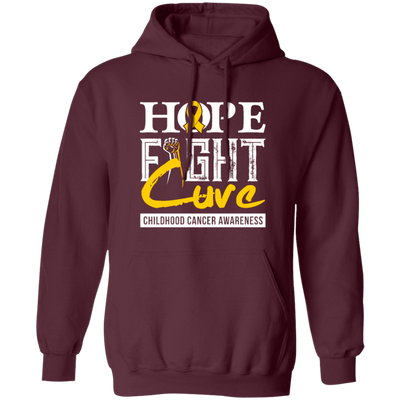 Childhood Cancer Awareness, Hope Fight Cuve, Healing Childhood Pullover Hoodie