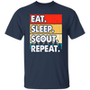 Eat Sleep Scout Repeat, Retro Scout, Scout Camping Unisex T-Shirt