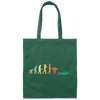 Retro Swimming Evolution Gift For Swimmers Canvas Tote Bag