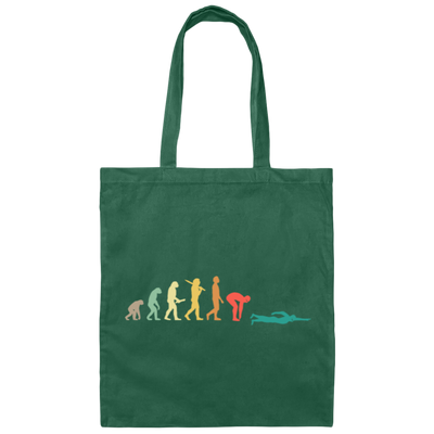 Retro Swimming Evolution Gift For Swimmers Canvas Tote Bag