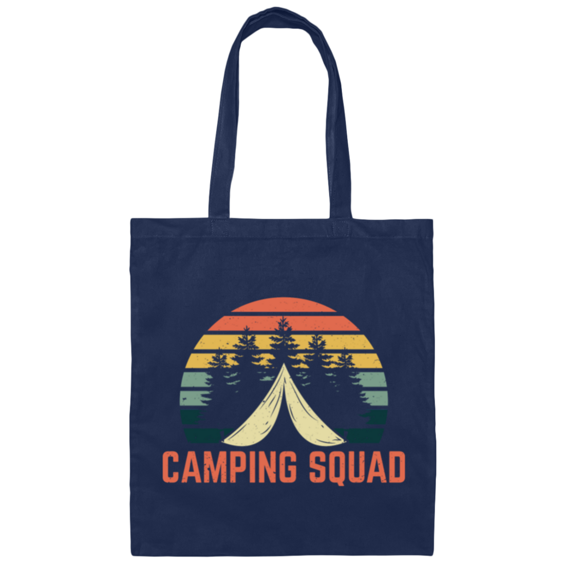 Camping Squad, Nature Lovers, Best Of Camping, Retro Camper Lover Canvas Tote Bag