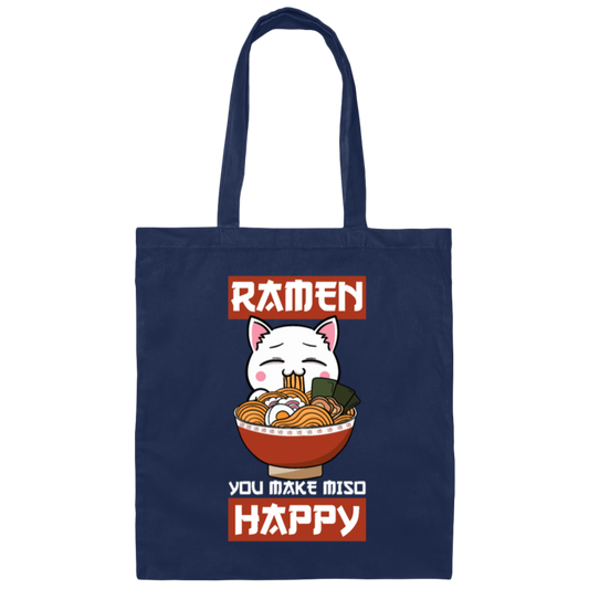 Funny Ramen You Make Miso Happy Canvas Tote Bag