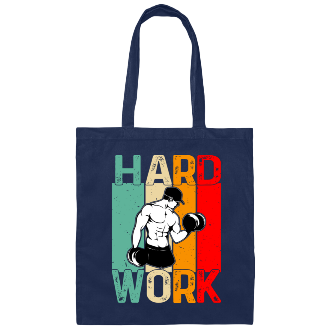 Retro Hard Work, Hard Working, Hard Working To Do The Gym Canvas Tote Bag