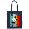 Retro Hard Work, Hard Working, Hard Working To Do The Gym Canvas Tote Bag