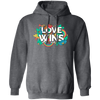 Love Wins, Rainbow Love, Flower Love, Colorful Love Pullover Hoodie