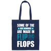 Some Of The Best Memories Are Made In Flip Flops, Flip Flops Retro Canvas Tote Bag