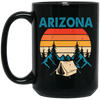 Arizona Retro, Go Camping, Arizona National Park Black Mug