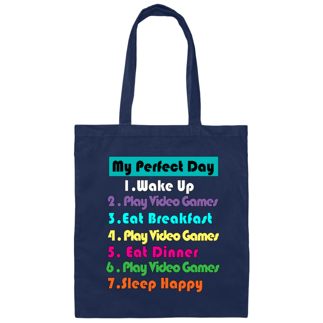 Perfect Day Is Play Video Games Canvas Tote Bag