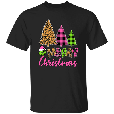 Leopard Christmas, Plaid Christmas, Trendy Grinch, Merry Christmas, Trendy Christmas Unisex T-Shirt