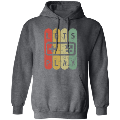 Old School Vintage, Let's Play Game, Retro Video Game, Player Gift Pullover Hoodie